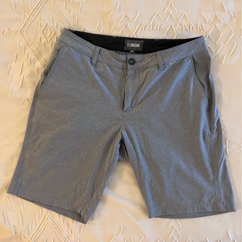 Linksoul men’s gray Boardwalker golf shorts